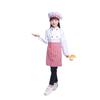 apron Hat Kitchen Top Halloween Decoration Cosplay Costume Cook Tshirt Children Chef Costume Set