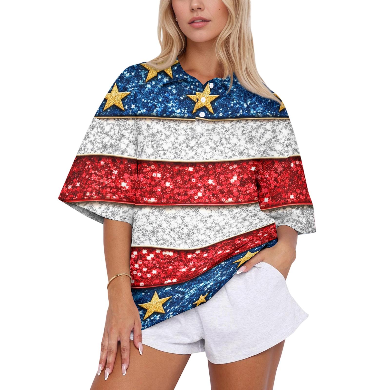 

Women s Casual Polo Shirt Loose Fit Short Sleeve Top Lightweight Breathable Fabric Comfortable Summer Wear XL золотой