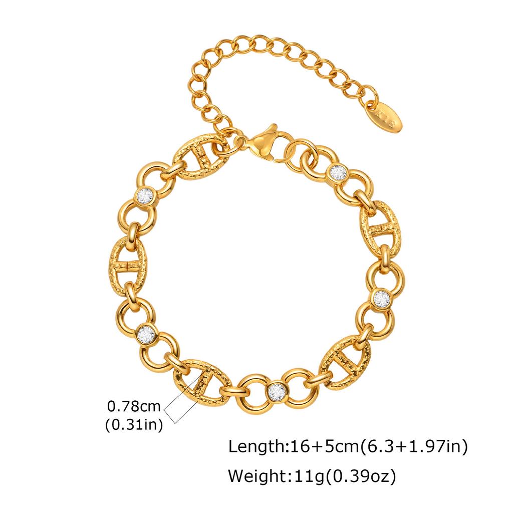 Titanstahl Schmuck Nische High-End Schmuck Edelstahl Unendlichkeit Zirkon Armband Br-2637