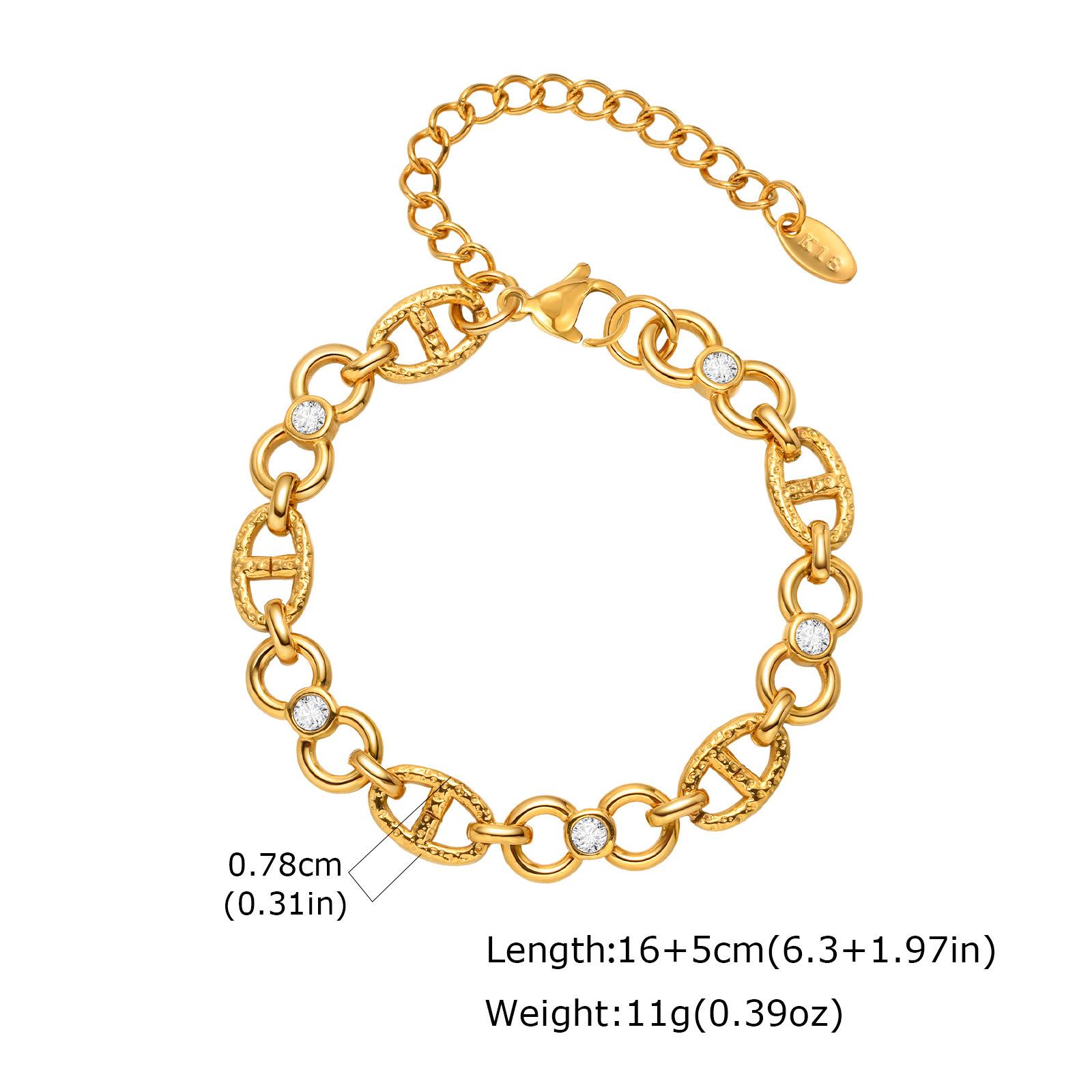 Titanium Steel Jewelry Niche High-End Jewelry Stainless Steel Infinity Zircon Bracelet Br-2637