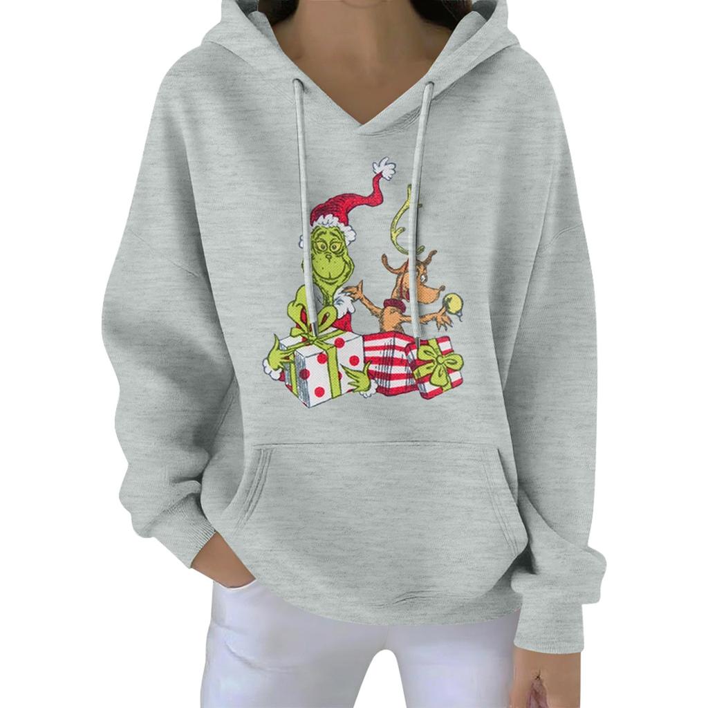 Women's Christmas  Hoodie Funny Cute Christmas Holiday Sweatshirt Pullover