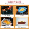 Rectangular/Round Air Fryer Pad NonStick Silicone Mat Reusable Air Fryer Accessories Silicone Material for Air Fryer