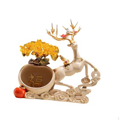 Decorative Deer Figurine Tabletop Ornament Key Storage Rack Crafts Elk Resin Statue for
