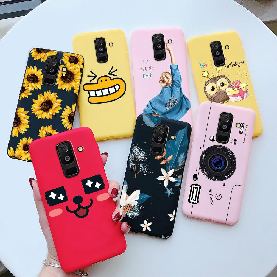 Daisy Flower Phone Case For Samsung Galaxy A6 Plus A6+ 2018 A605F Case Cover Cute Silicone Funda For Samsung A6 2018 A600F Case