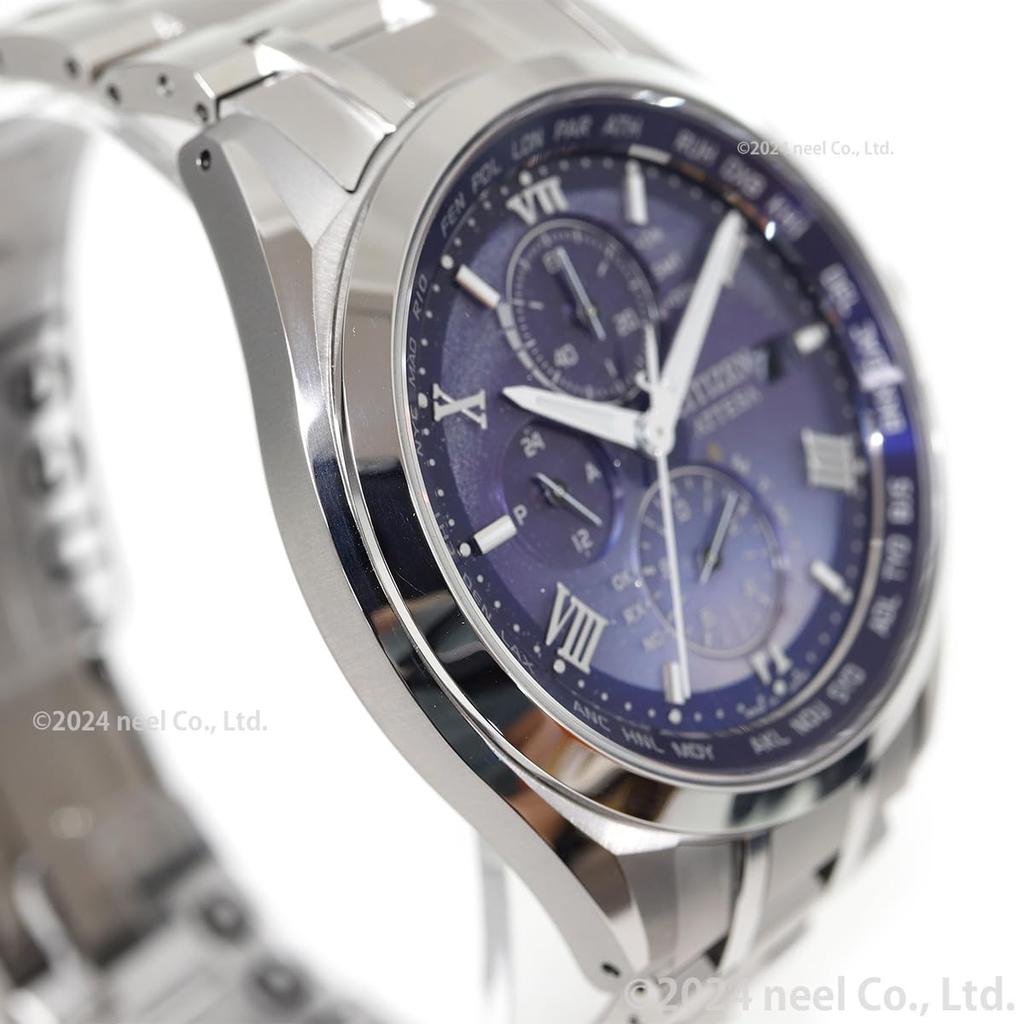 Citizen Attesa DEAR Limited Edition Pair Silver Watch, Light-Powered Eco-Drive, Radio-Controlled, Waterproof, Collection, Model, Blue, AT8240-66L,