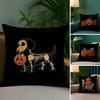 Halloween Pumpkin Skull Pillow Case Plush Fabric Soft Double Sided Print Sofa Cushion Cover Throw Pillow Covers