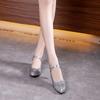 Female Modern Latin Square Dancing Shoes Ballroom Mid-heel Soft-soled Dance Shoes