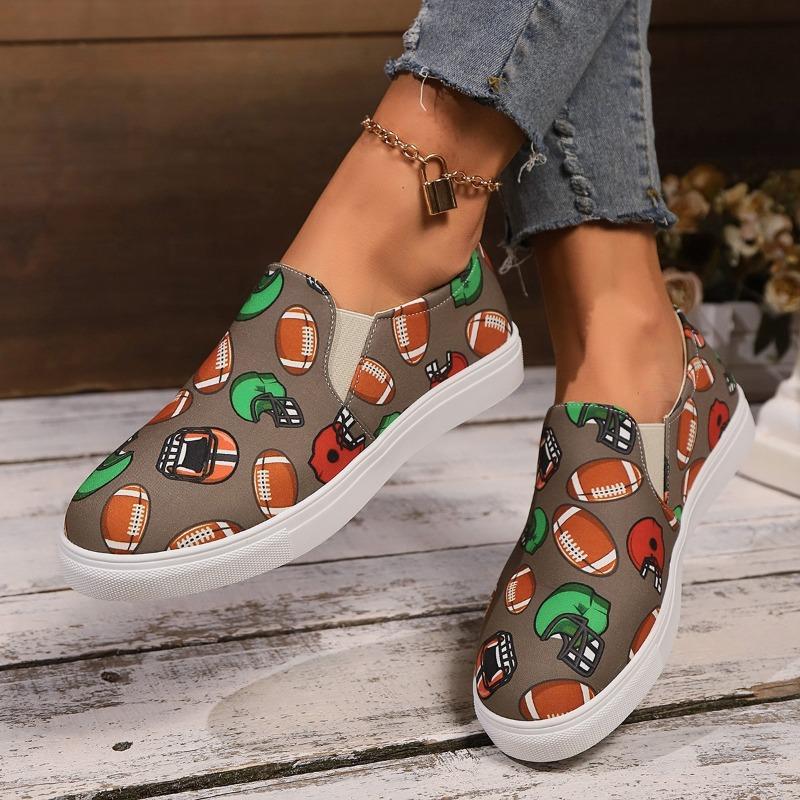 Large-sized Board Shoes Cartoon Low-top Women Wear Flat Elastic Band Single Shoes Outside