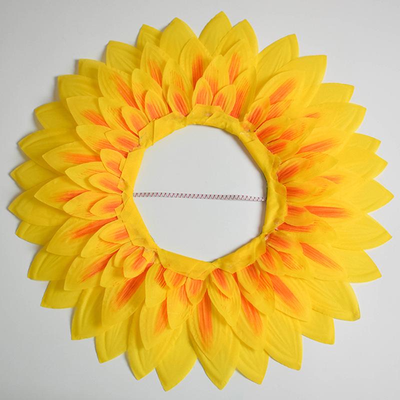 Sunflower Headgear: Funny Face-Revealing Hat for Kindergarten Sports Meet