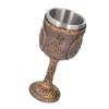 Nordic Wine Goblet Stainless Steel Liner Resin Shell Decorative Retro Beer Cup for Home Kitchen Bar