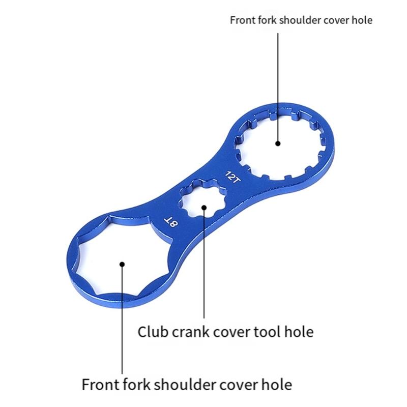 Metal Bicycles Front Fork Caps Spanners Front Fork Removal Tool for Home and Professional Bicycles Maintenances