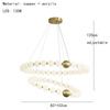 French Pearl Necklace Dining Chandelier Nordic Living Room Chandelier Full Copper Chandelier Buddha Bead Acrylic Lamp