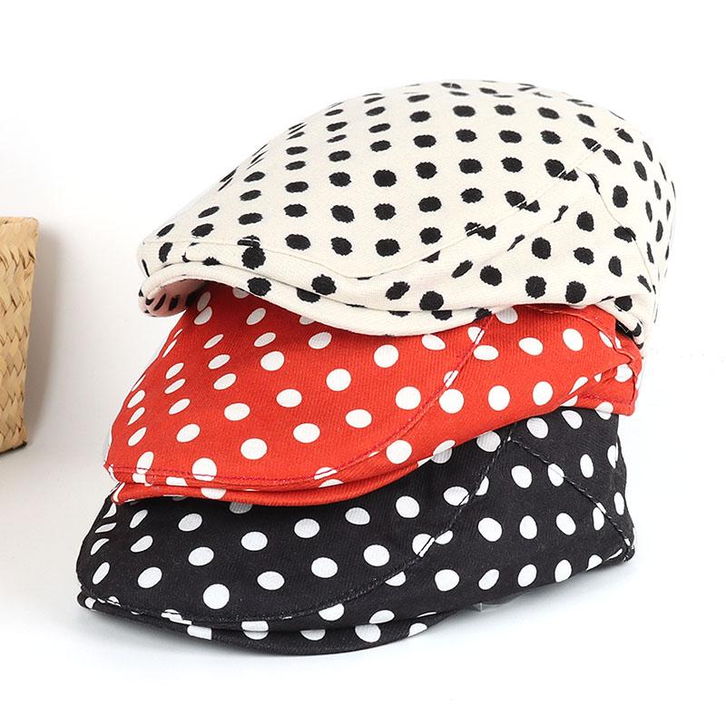 Fashion Beret Korean Dot Leopard Newsboy Cap Women Cotton Boina Mujer 2026 Women's Hat Luxury Vintage Peaky Blinders Flat Hats