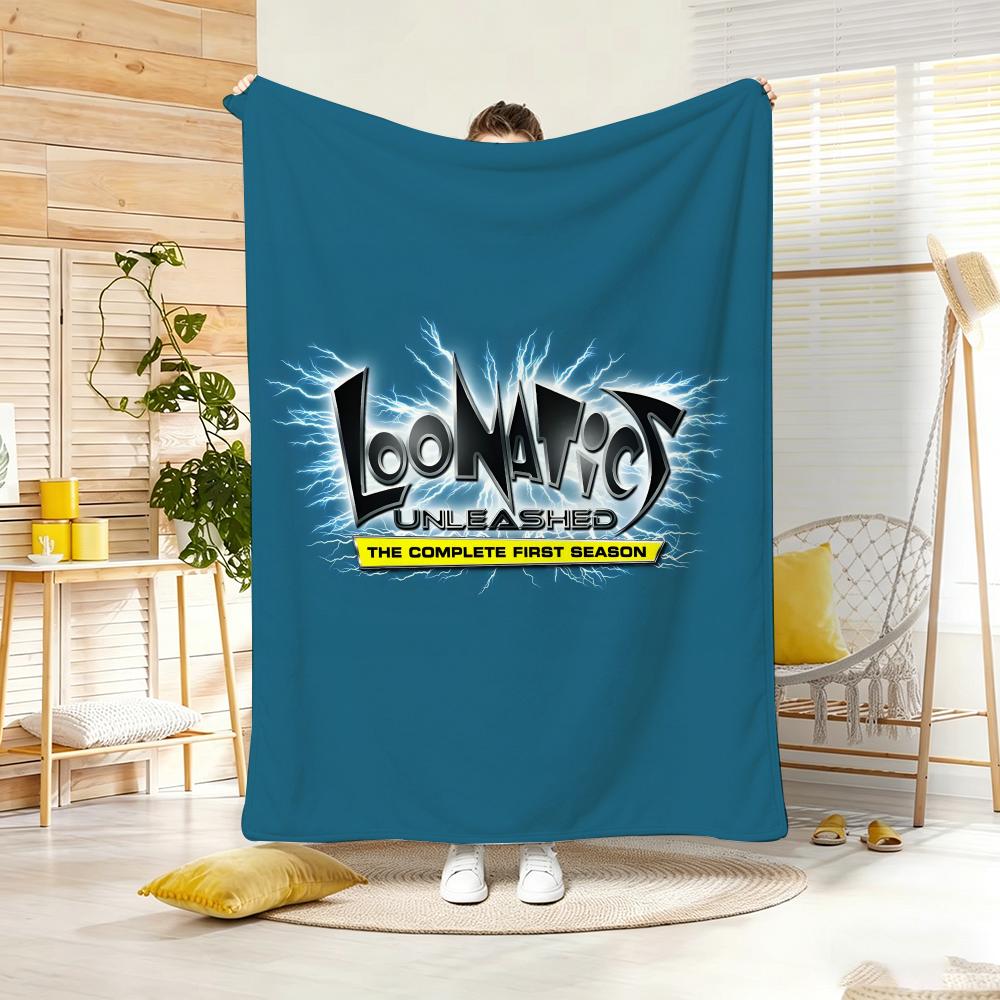 Anime L-Loonatics U-Unleashed Throw Lightweight 240G Flannel Blanket Soft Skin-Friendly For Summer Cooling