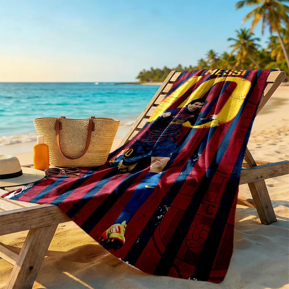 Messi Beach Towel Quick-Dry Soft Microfiber Comfortable Lightweight Portable for Swimming,Beach,Camping, Travel, Beach Accessories,Gym