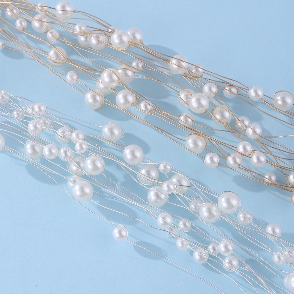 Handmade Fairy Hair Band Imitation Pearl Bridal Headdress Pearl Headdress Pageant Prom