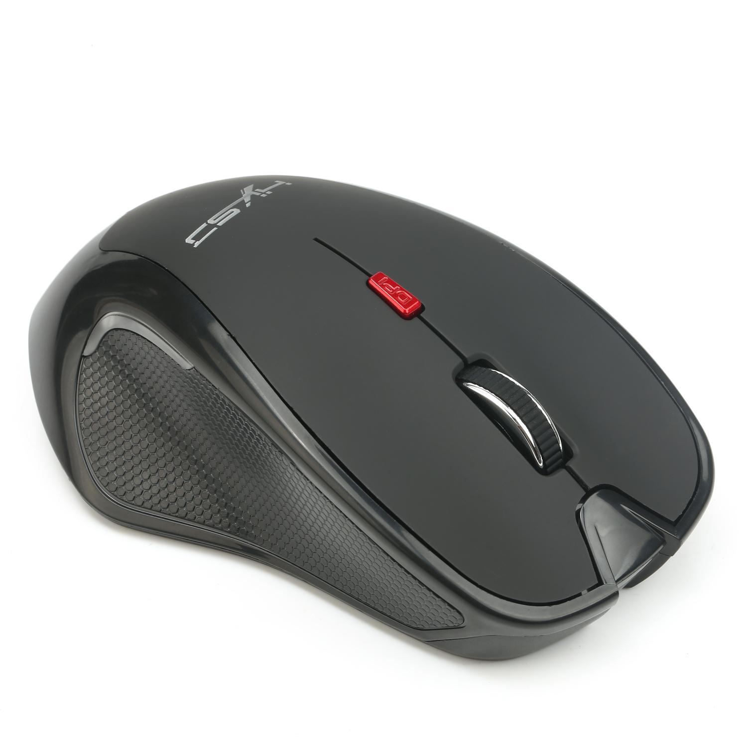 

HXSJ T21 Bluetooth-compatible 3.0 Wireless Ergonomics Optical Mouse Black
