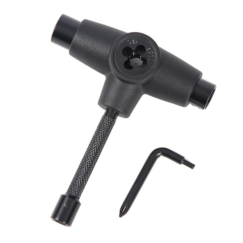 

Durability Skates T Tool Skates Tool Socket Wrench 1/2inch,3/8”,9/16” Precise File for Land Surfboards Repairs чёрный