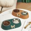 Dog And Cat Double Bowl Stainless Steel Pet Bowl Upset Proof Removable Easy To Clean Water Food One Dog Bowl Pet Accessories