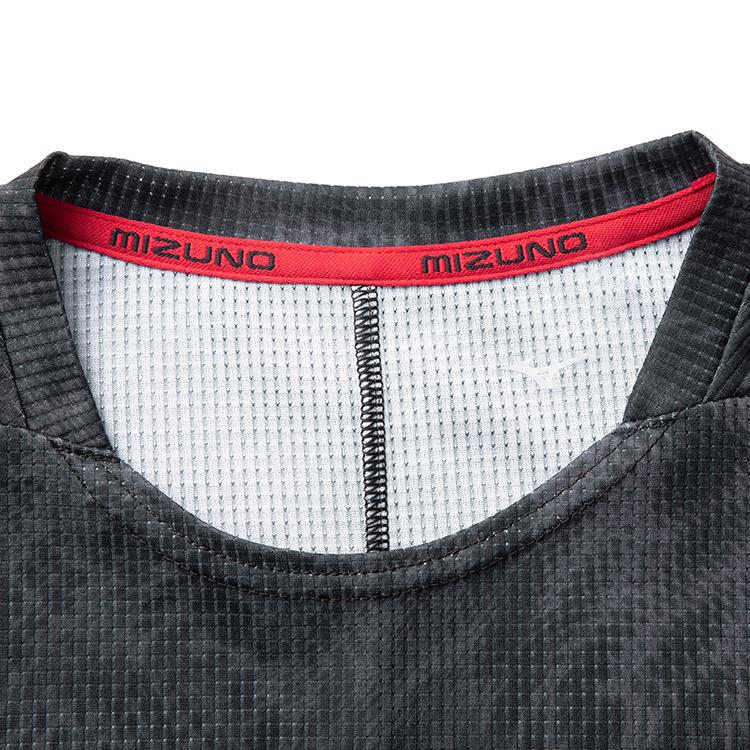 Mizuno Performance Lightweight Comfortable Breathable Moisture-Wicking Quick-Dry Short Sleeve T-Shirt Men Tops Black 32MAB020