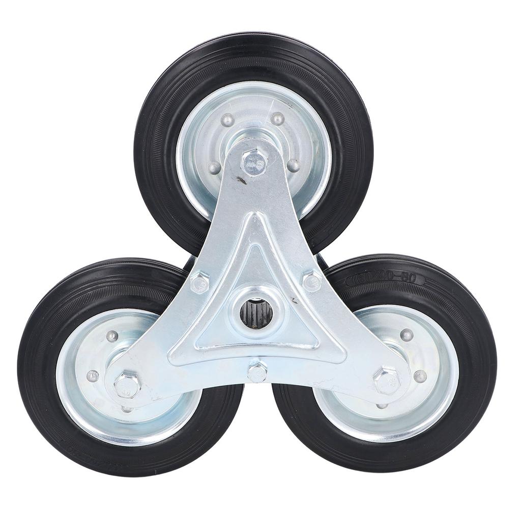 Stair Climbing Wheel 6 Inch 300LBS Load Capacity Heavy Duty Triangular Wheel Solid Rubber Shopping Cart Caster