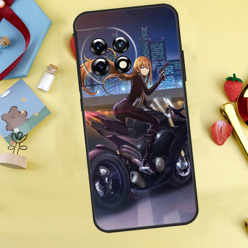 Motorcycle Girl Anime Case For OnePlus 13R 12R 13T 15 13 12 11 10 9 10R 10T 8T Nord 5 CE 4 2 3 Lite N20 N30 Cover