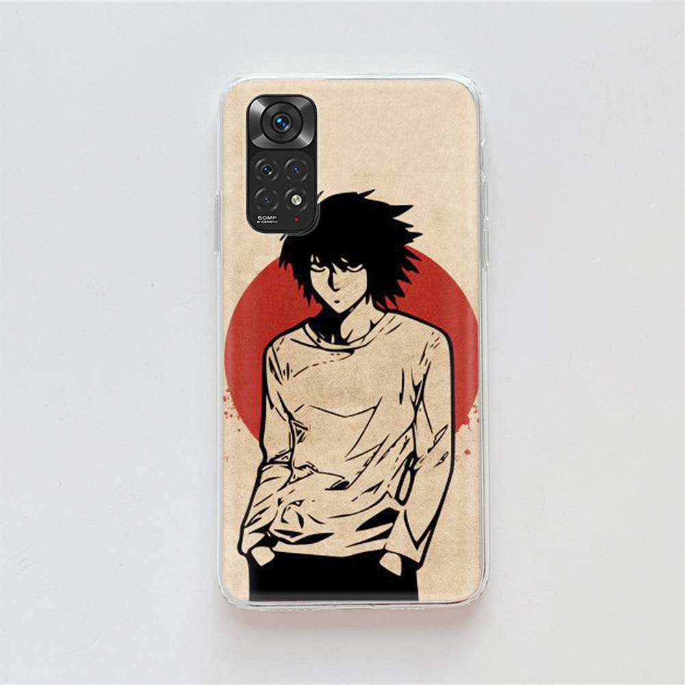 DT40 Anime Death Note Case for Samsung A04 A14 A23 A34 A54 M23 M33 M52 M53 Realme 10 9 C30S C35 C55 VIVO Y02S Y21 Y33S Y51 X80 Pro Clear Cover