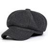 Achtkantiger Wollhut Einfarbig Unisex Outdoor Warme Hüte Winter Freizeit Barettmütze Modische Kappen