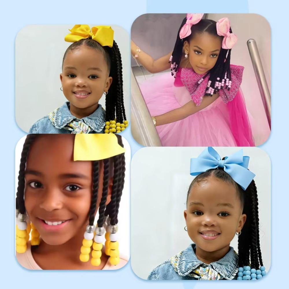 Synthetic Kids Braided Ponytails Headwear Kids Hairpiece Wig Daily Wear