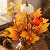 12pcs Fall Floral Picks 7 5 9 5 Inch Pumpkin Picks Maple Leaf Stems Artificial Fall Flower for Halloween Thanksgiving DIY Table Centerpiece Home Decor