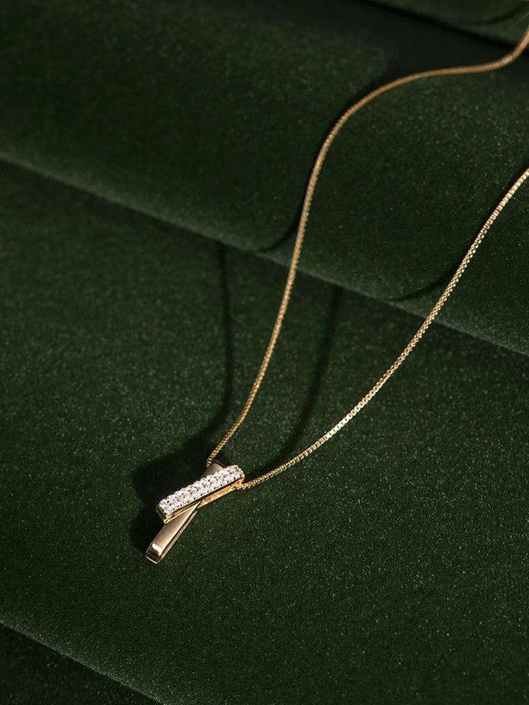 1 ST Enkel Personlighet Geometriska Linjer Okänd Ring Sammanlänkande Bröllop Födelsedag Fest Förlovningspresent Nyckelbenskedja Halsband