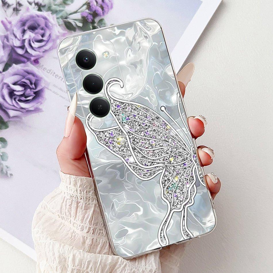 Für Xiaomi Redmi 15 5G Note 15R Elegante Blume Schmetterling Handyhülle Für Redmi Note15R Redmi15 5G Weiche Silikon TPU Hüllen