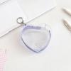 1PC Portable Colorful Heart Transparent Zipper PVC Storage Bag Kaychain Plush Dolls Protector Case Earphone Data Wire Coin Pouch