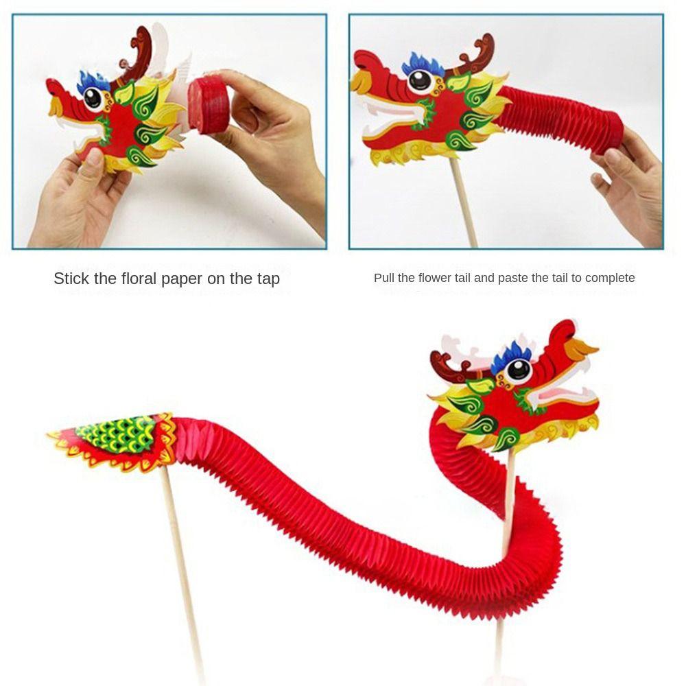 3D Paper Dragon Craft Chinese New Year Chinese Dragon Dance New DIY Dragon Decor