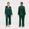 100% mulberry silk pajamas women's summer high-end long-sleeved trousers two-piece set of silk heavy silk pajamas loungewear