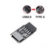 USB2.0 Header Adapter Internal 9Pin Male to Type E Female Converter for Extending USB Port Front Panel for PC