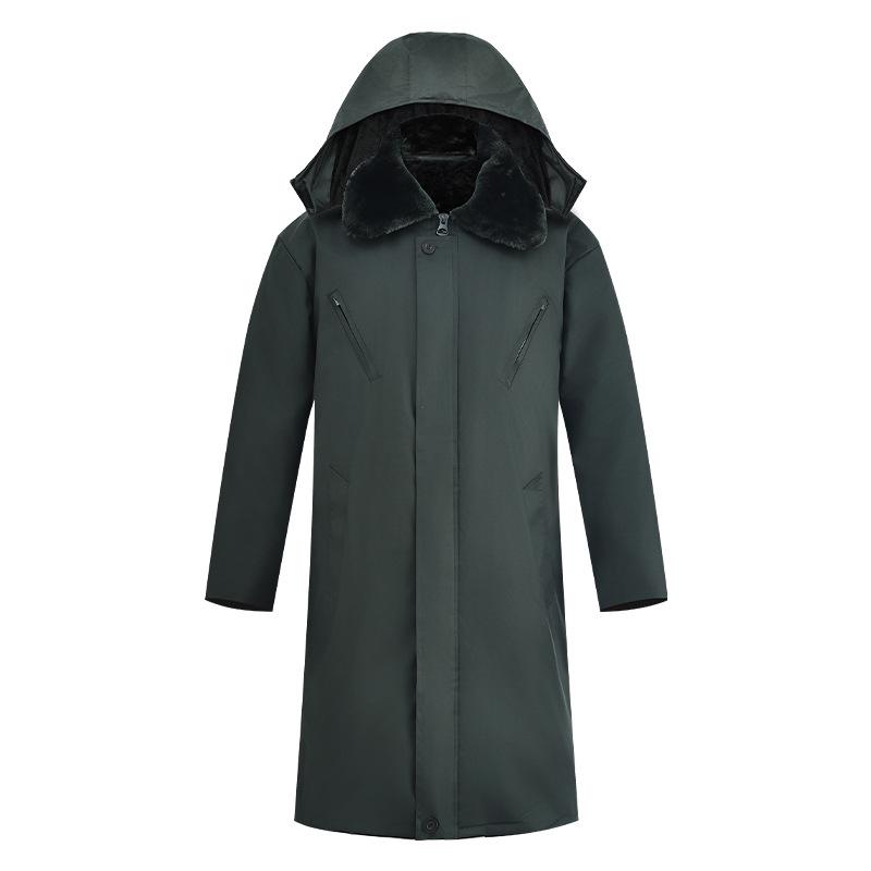 Waterproof Fleece-Lined Cotton Coat with Removable Lining for Cold Storage Work