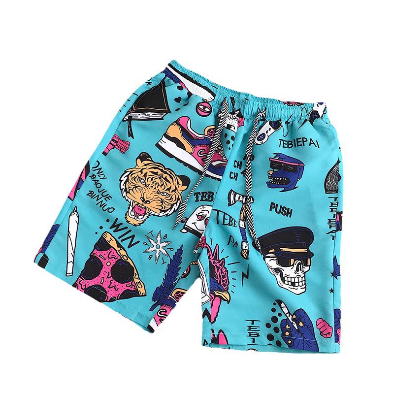 K167 Summer Casual Men's Korean Style Loose Beach Shorts