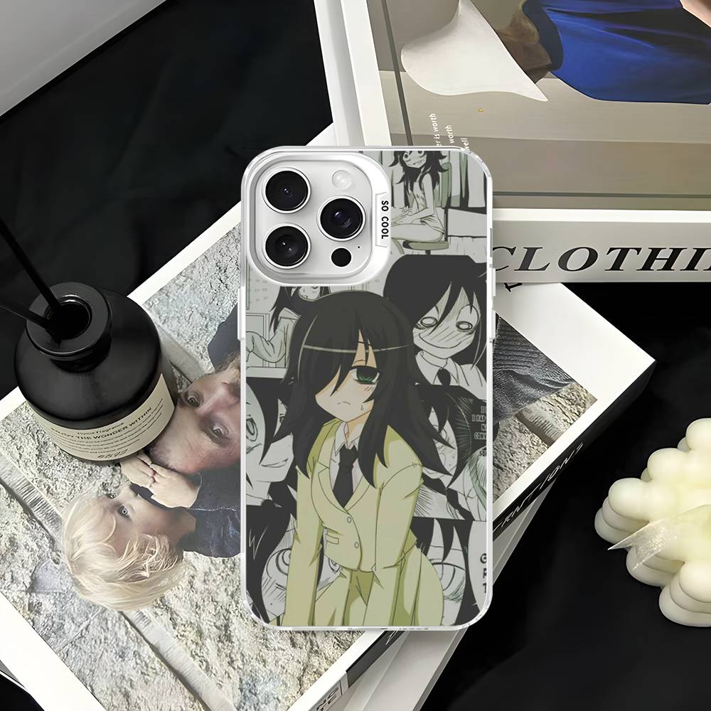 

Чехол для телефона Watamote K-Kuroki T-Tomoko для IPhone 17 16 15 14 13 12 11 Pro Max Цвет Черный Матовый Чехол iPhone 14