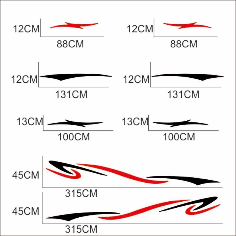 Stripes Graphics  Coconut Tree Scenery Vinyl Graphics Kit Decals Car Stickers for  Caravan Travel Trailer Camper Van