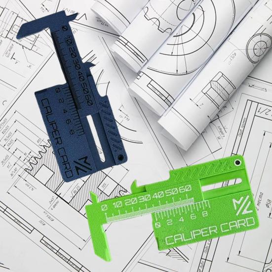 3D Printed Caliper Card Caliper Ruler Sliding Gauge Ruler Measuring Tool Portable Vernier Caliper Keychain Pendant for Quick Measurements