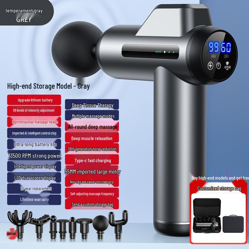 Professional LCD Frequency Conversion Massage Gun