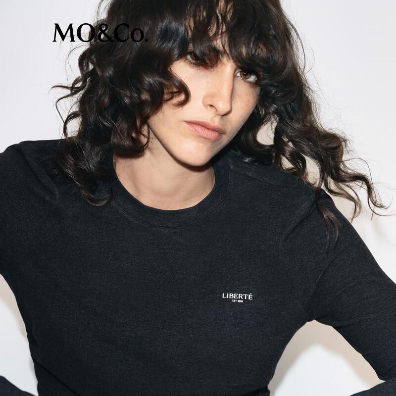 MO&Co. Minimalist Round Neck Knit Sweater