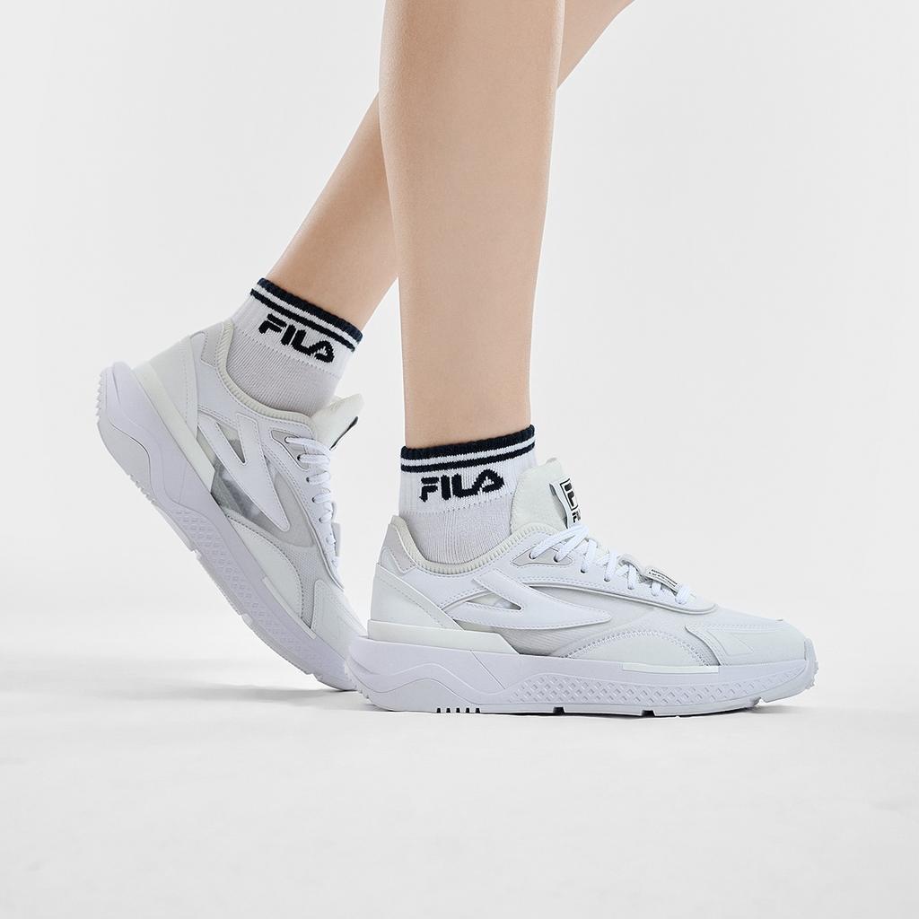 FILA PIONIERE Synthetic Leather Abrasion Resistant Breathable Support Low top Casual Running Shoes Women's White F12W423109FWB