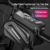Cross-border Bicycle Front Beam Bag: Hard Shell Top Tube Handlebar Bag with Touch Screen for Phone – Mountain & Road Bike Accessory