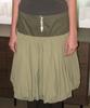 Partimento Woman Button-Pointed Puff Midi Skirt_Khaki Green