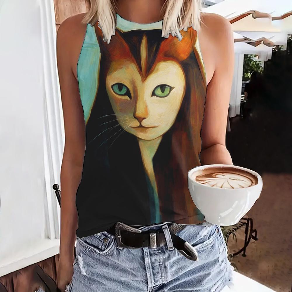 

Women s streetwear casual round neck vest XL