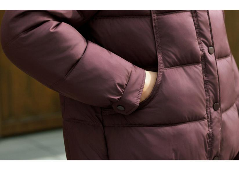 Warm Cotton Padded Jacket with Stylish Lapel for Middle-Aged and Elderly Women