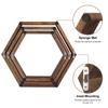 1PC Shelving Wall Hanging Wooden Hexagonal Frame Lattice Succulent Plant Frame Living Room Wall Decoration Top Wall Hanging Frame for Home