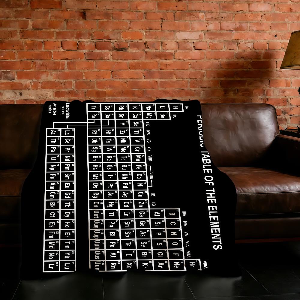 Periodic Table of Elements Blanket Super Warm Comfortable Plush Throw Blanket Child Home Sofa Bedroom Gift